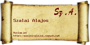 Szalai Alajos névjegykártya